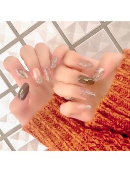 グラマラス アンジェアイ 荻窪店(glamourous ange eye)/ブラウンニュアンスネイル