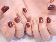ラルネイル 大宮(Lull. nail)/＊ブラウン＊GOLDマグネット＊