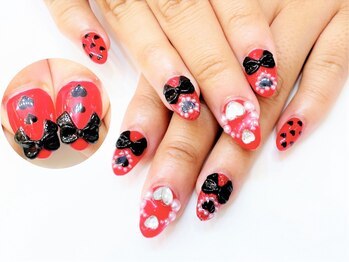 ネイルコレクション ピンク(Nail Collection Pink)/スカルプ放題★３Ｄリボン♪