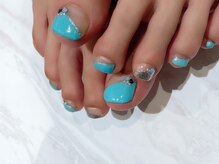 ルームヘアネイル 曙橋店(Room hair nail)/フット斜めフレンチ