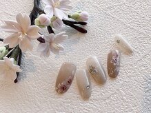 ディアリリー(Dia Rily)/手書き お花ネイル