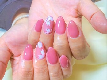 ジョリ ネイルズ(Jolie nails)/ワンカラー+追加手描きアート