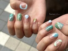 サトリネイルルーム 西宮北口(satori nail room)/ブルーグリーン♪