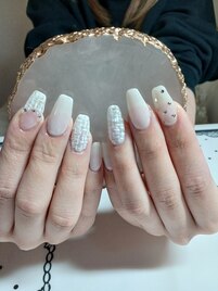 韓国ネイルで長さだし！