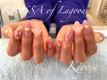 リオッサ オブ ラグーン(RIOSSA of Lagoon)/押し花×ハートネイル