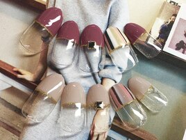 ストライプネイル　ｂｙ佐合