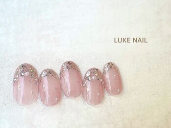 ルークネイル 恵比寿店(LUKE NAIL)/クリアワンホンフレンチ　春夏