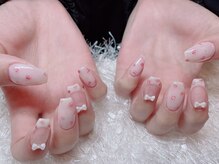 レアネイル 新宿(le'a nail)/薔薇ネイル