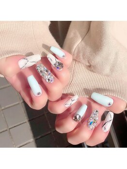 グラマラス アンジェアイ 荻窪店(glamourous ange eye)/大理石ネイル