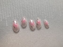 チークネイル/ワンホンネイル