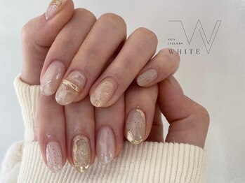 ホワイト(WHITE)/ニュアンスネイル