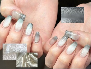 ヌル ネイル 堀江(NURU NAIL HORIE)/大人マグネットグラデニュアンス