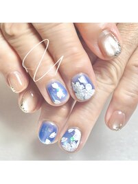 夜桜ネイル