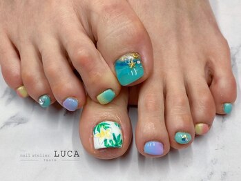 ネイルアトリエルカ(nail atelier LUCA)/W-693 トロピカルフットネイル