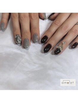アミュレット 金剛店(amulet)/オトナ冬ネイル