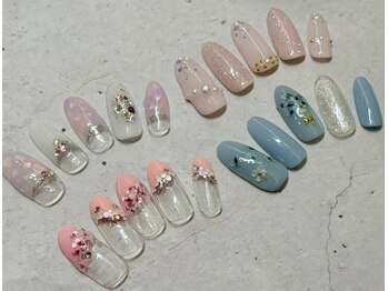 ネイルアンドアイラッシュスタジオ シュシュ(chouchou)の写真/トレンドアートの種類が豊富だから、飽きさせません！見惚れる指先で、あなたの個性を輝かせませんか？☆
