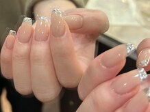 アイネイルズ 渋谷店(I nails)/【Karin.m】ガラスフレンチ