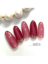 ネイルサロン アンリタ(nail salon AneRita)/ボルドー☆うる艶ドットネイル