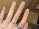 夏のリボンネイル