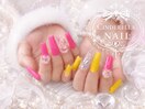 【スカルプ長さだしネイル】