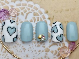 バレンタインネイル