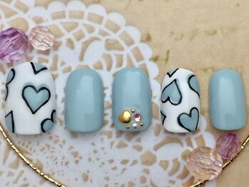 シェリー(Cherie)/バレンタインネイル