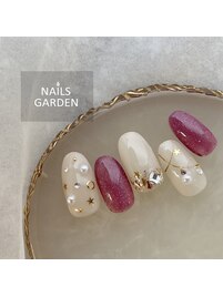 クリスマスオーナメントネイル