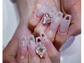渋谷駅 ロングネイル ハート