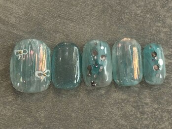 カラネイル 南森町店(calla nail)/リボン バカラネイル