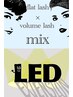 【NEW】水油に強く持続力UP◎LED&フラットラッシュ×ボリュームMIX100束