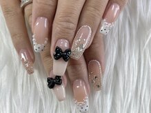 nail salon Aquaの雰囲気(パールやリボンでとびきりガーリーに!人気のワンホンネイル☆)