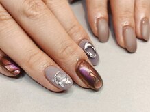 プリズム(PRISM)/ジェルネイルニュアンス秋ネイル