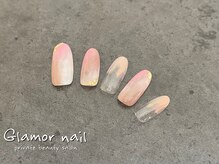 グラマーネイル(Glamor nail)/ぼかし×オーロラミラー
