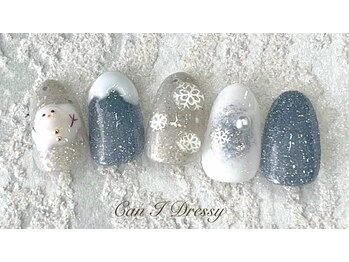 雪だるまネイル￥9000