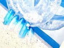 涼しげクリアブルーネイル