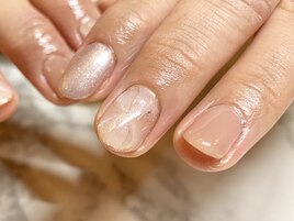 シンプル大理石ネイル