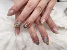 (中原)ニュアンス大理石ネイル