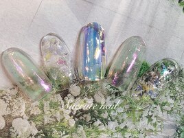 newオーロラ氷ネイル ¥8000