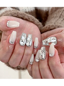 ティーアンドビー ネイルスタジオ(T&B NAIL STUDIO)/トレンドワンホンちゅるんネイル