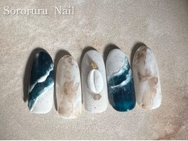 海×シェルネイル