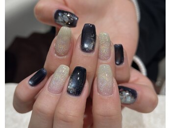 カラン 焼津店(CALIN)/ネイビー×オーロラホワイト