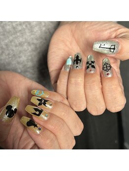 ネイルズ ヒマワリ(Nails Himawari)/3D・手描きアートプラン¥12000