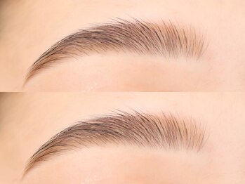 アイラッシュサロン オホス 岐阜(Ojos)の写真/【なりたいイメージやお悩みに沿った似合わせ眉はお任せ】まつげパーマとのセットで目元の第一印象がUP♪