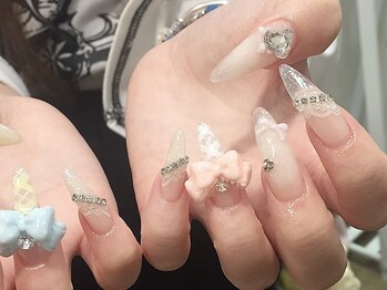 アイネイルズ 四条河原町店(I-nails)の写真/長さだしもお任せ!10本長さ出しワンカラーorラメグラ11500円/スカルプ180分つけ放題18000円☆[河原町/定額]