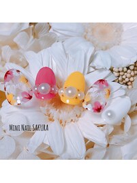カラフルフラワーネイル