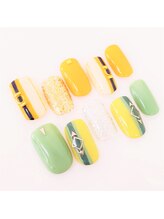 ネイルサロン クイール 小山店(NAIL SALON QUILL)/ワンカラー＋ストライプ