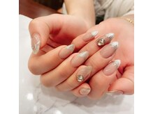 ハーティーネイル 自由が丘南口店(heartynail)/マグネットジェルのフレンチ