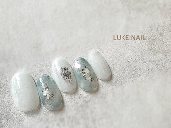 ルークネイル 恵比寿店(LUKE NAIL)/ニュアンスマーブル　ホワイト