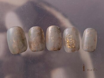 アイネイルズ 吉祥寺店(I nails)/寒色奥行き鉱物ニュアンス
