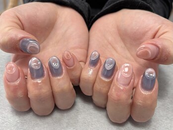 ぷっくりかわいい春ネイル